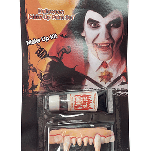 Sangre Falsa con Dientes de Vampiro