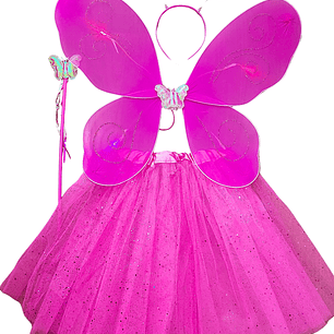 Set Alas Con Luz Led Mariposa Brillante