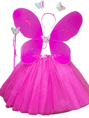 Set Alas Con Luz Led Mariposa Brillante