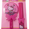 Set Espejo + Peine Hello Kitty