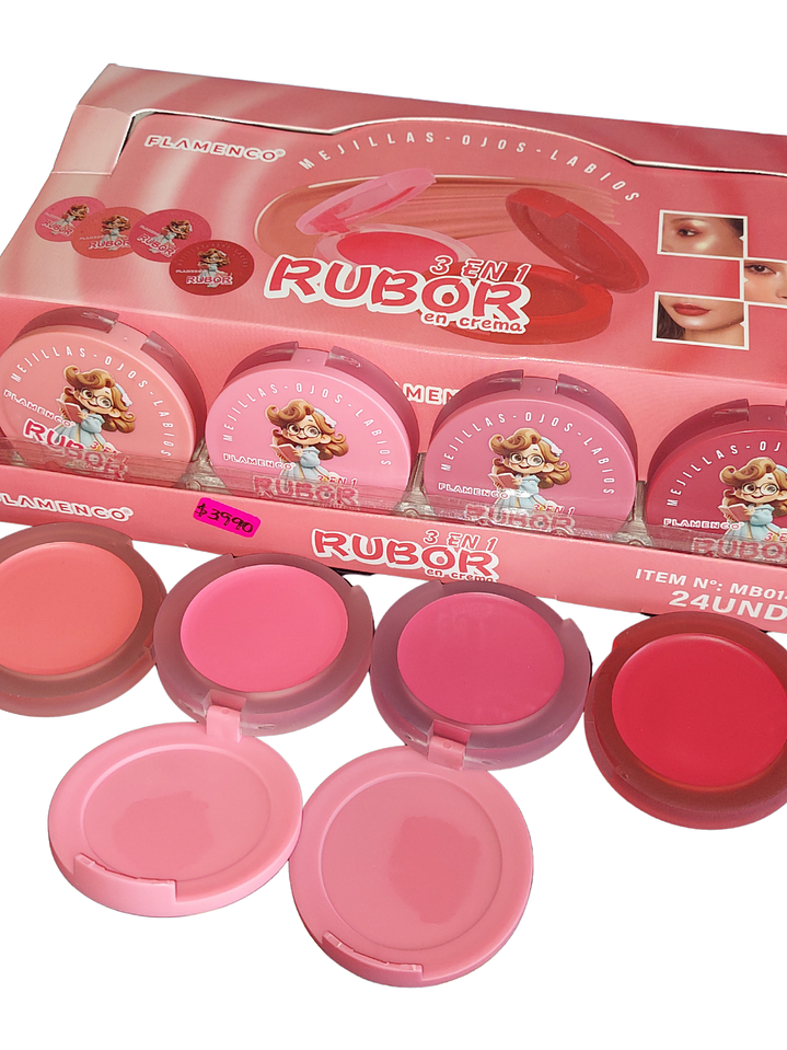 Rubor 3 en 1 Cremoso Larga Duración  3