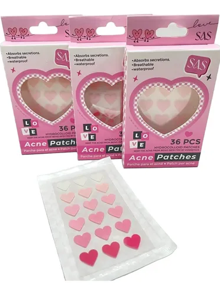 Parches para Acné Corazón 36 pcs - SAS 4