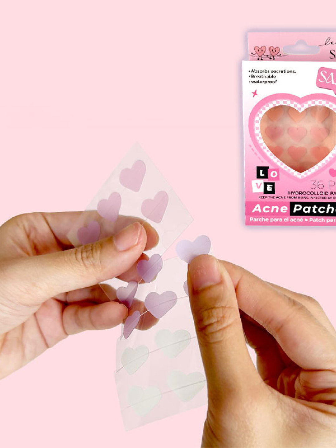 Parches para Acné Corazón 36 pcs - SAS 2