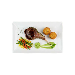 Bandeja rectangular porcelana 