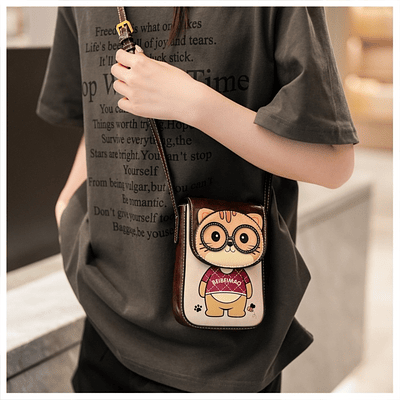 PORTACELULAR DE GATO PALO ROSA