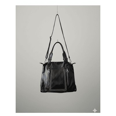 BOLSON ECOCUERO NEGRO CRISTALES