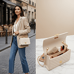 CROSBODY  NUDE CADENA DORADA