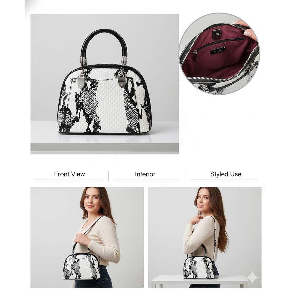 CARTERA CHAROL BLANCA ANIMAL