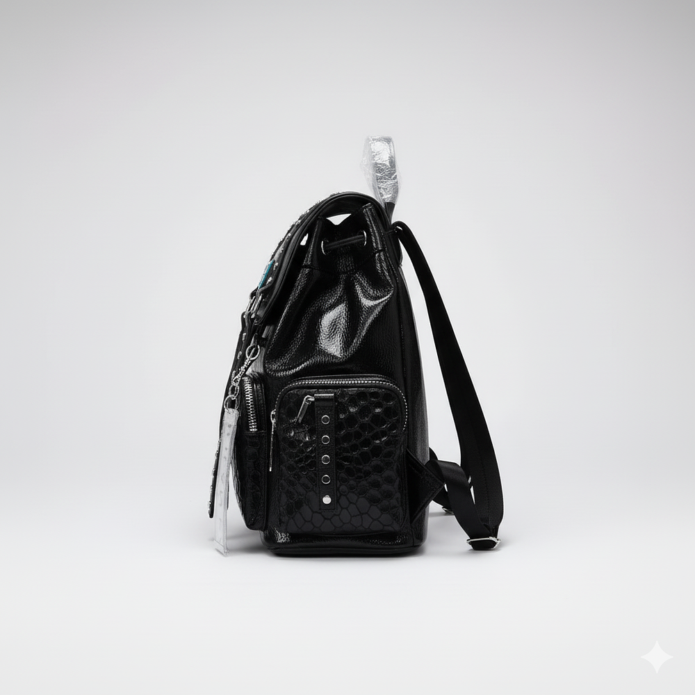 MOCHILA ACHAROLADA NEGRO KAHISHILAN