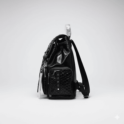 MOCHILA ACHAROLADA NEGRO KAHISHILAN