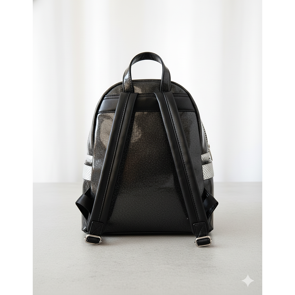 MOCHILA CHAROL NEGRO MARIPOSA CRISTALES