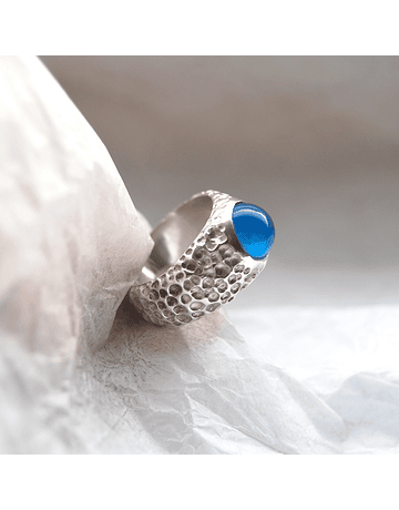 Blue agate ring