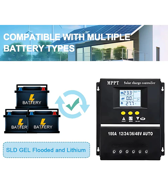 Regulador de Carga solar 100Amper MPTT