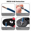 Kit Herramienta Ferrulera HSC8 6-4A con 1200 Terminales