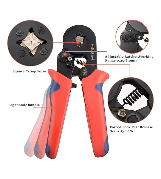 Kit Herramienta Ferrulera HSC8 6-4A con 1200 Terminales