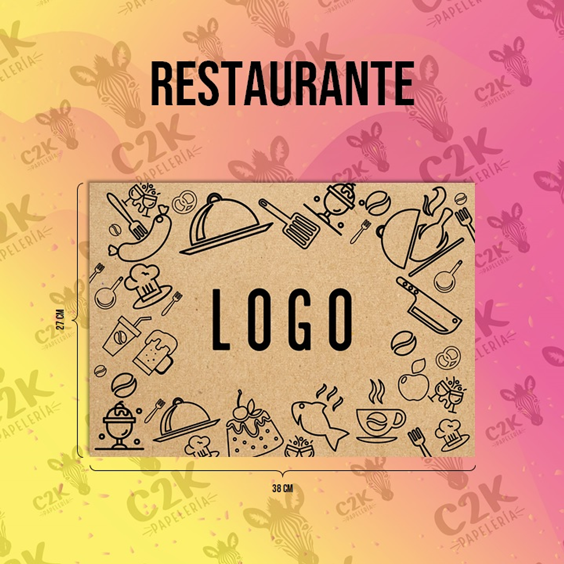 Individuales de papel kraft 4