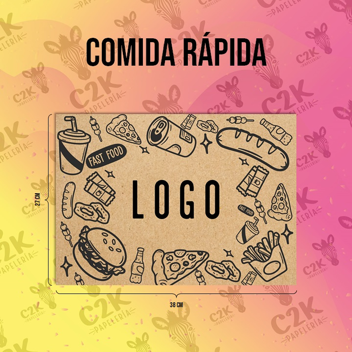 Individuales de papel kraft 3