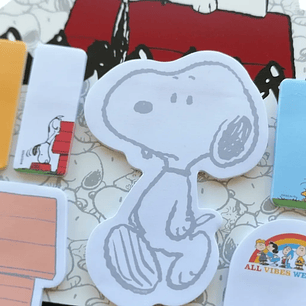 Set De Notas Adhesivas Snoopy - Mooving Multicolores
