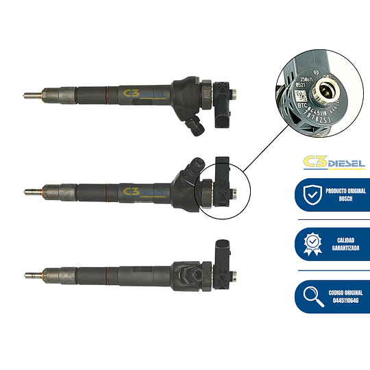 Inyector Original Bosch Volkswagen Amarok 2.0 – VW Transporter T5 2.0 – Audi A4 2.0- 0445110646