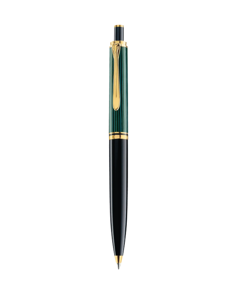 Bolígrafo Souveran K 600 - Negro / Verde y Dorado