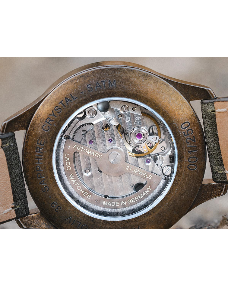   Reloj de aviador AUGSBURG OLIV 39mm
