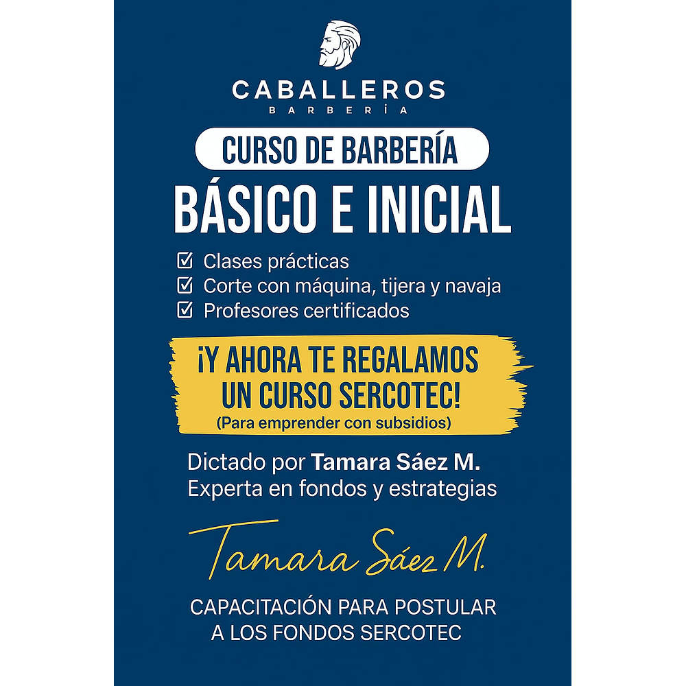 Reserva curso de barberia - 15 de Noviembre 2025