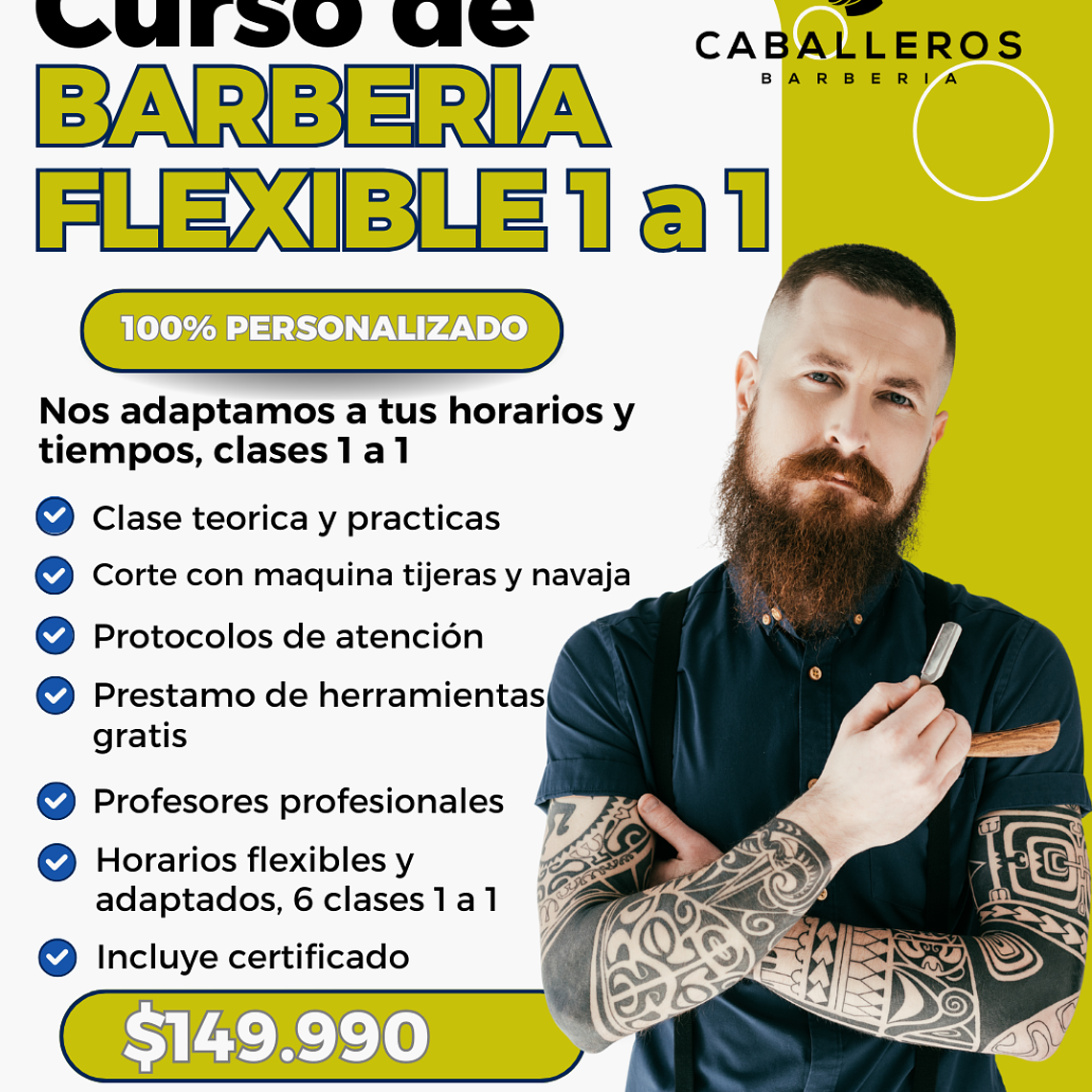 Reserva curso de Barberia FLEXIBLE 1 a 1 1