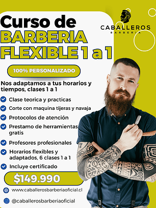 Reserva curso de Barberia FLEXIBLE 1 a 1