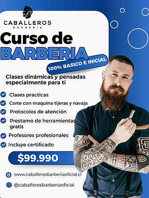 Reserva curso de barberia - 11 de Abril 2026