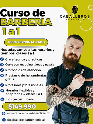 Reserva curso de Barberia FLEXIBLE 1 a 1
