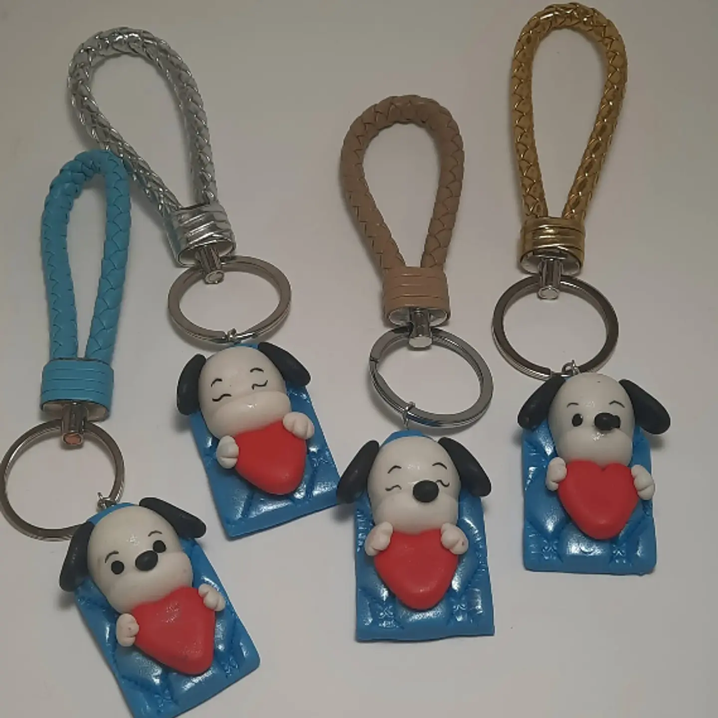 Porta‑Chaves Puppy Love | Feito em biscuit 2