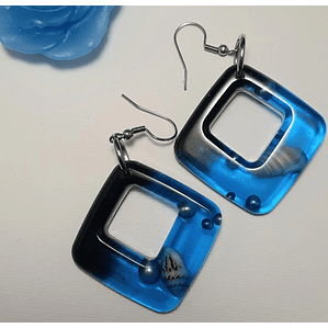 Brincos Losango Azul