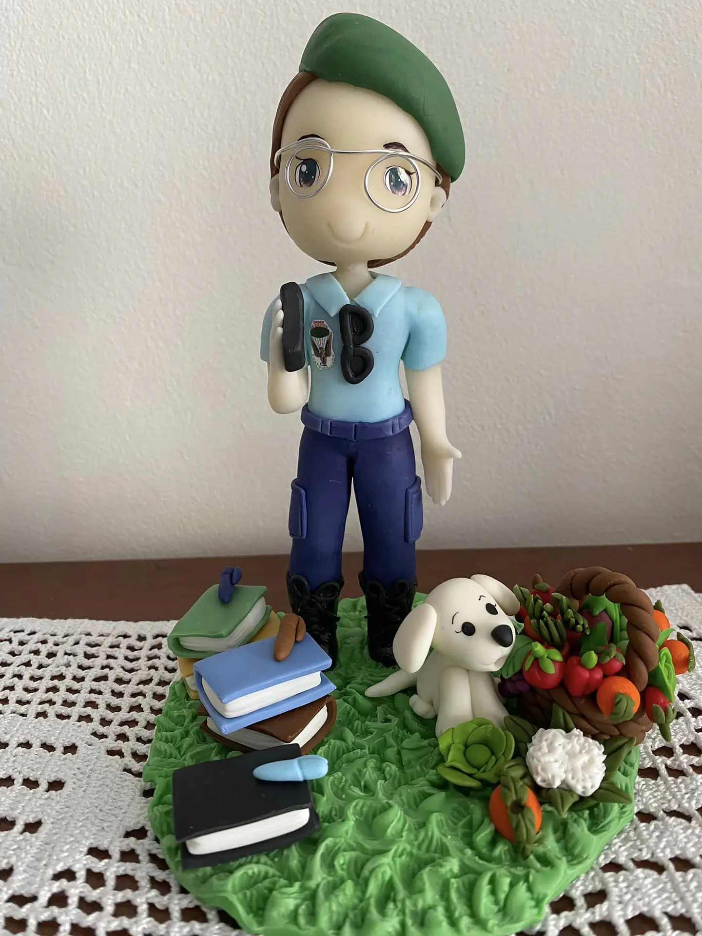 Estatueta Profissão Policia | Personalizada Porcelana Fria 1