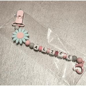 Prende Chupeta Silicone Personalizado | Malmequer