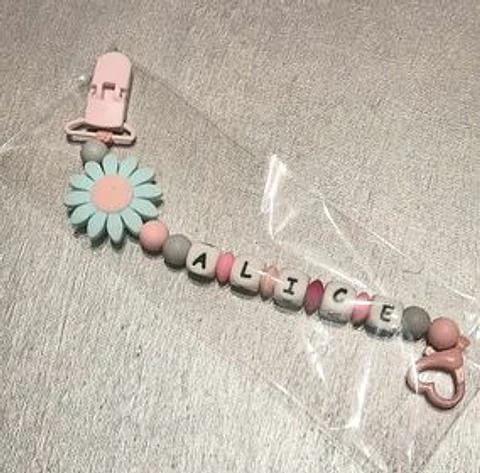 Prende Chupeta Silicone Malmequer | Personalizado