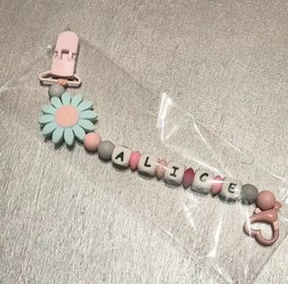 Prende Chupeta Silicone Malmequer | Personalizado 1