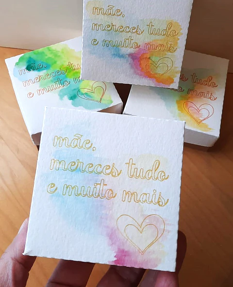 Caixa Mãe “Mereces Tudo e Muito Mais!” – Aquarela à Mão