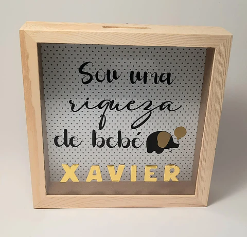 Mealheiro Personalizado em Caixa de Madeira