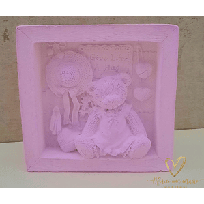 Moldura Ursinha em Gesso Cerâmico