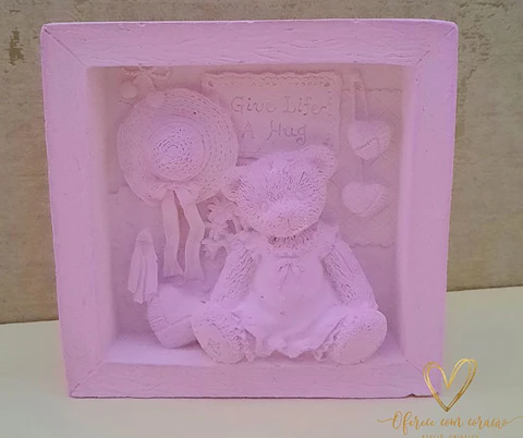 Moldura Ursinha em Gesso Cerâmico