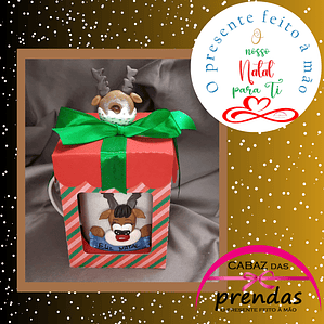 Caneca com Colher Rena Natal