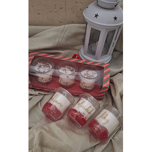 Gift Box Cera de Soja vela em copo com mensagem