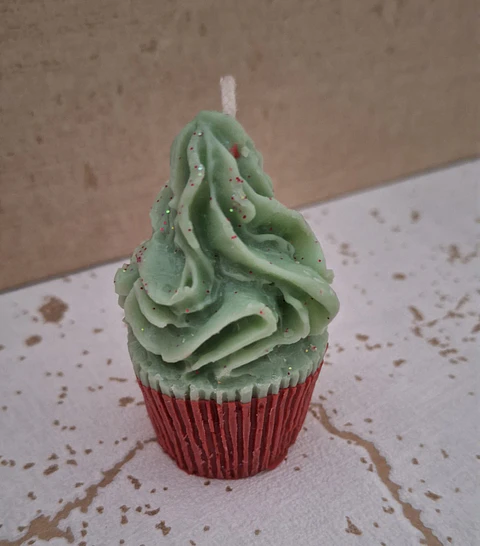 Vela Cupcake de Natal