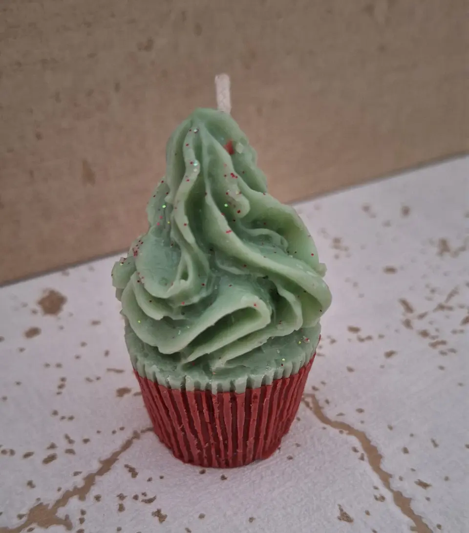 Vela Cupcake de Natal 1