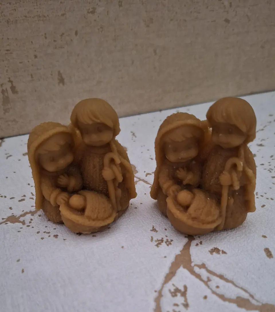 Vela de Natal Cera de Abelha — Mini Presépio 2
