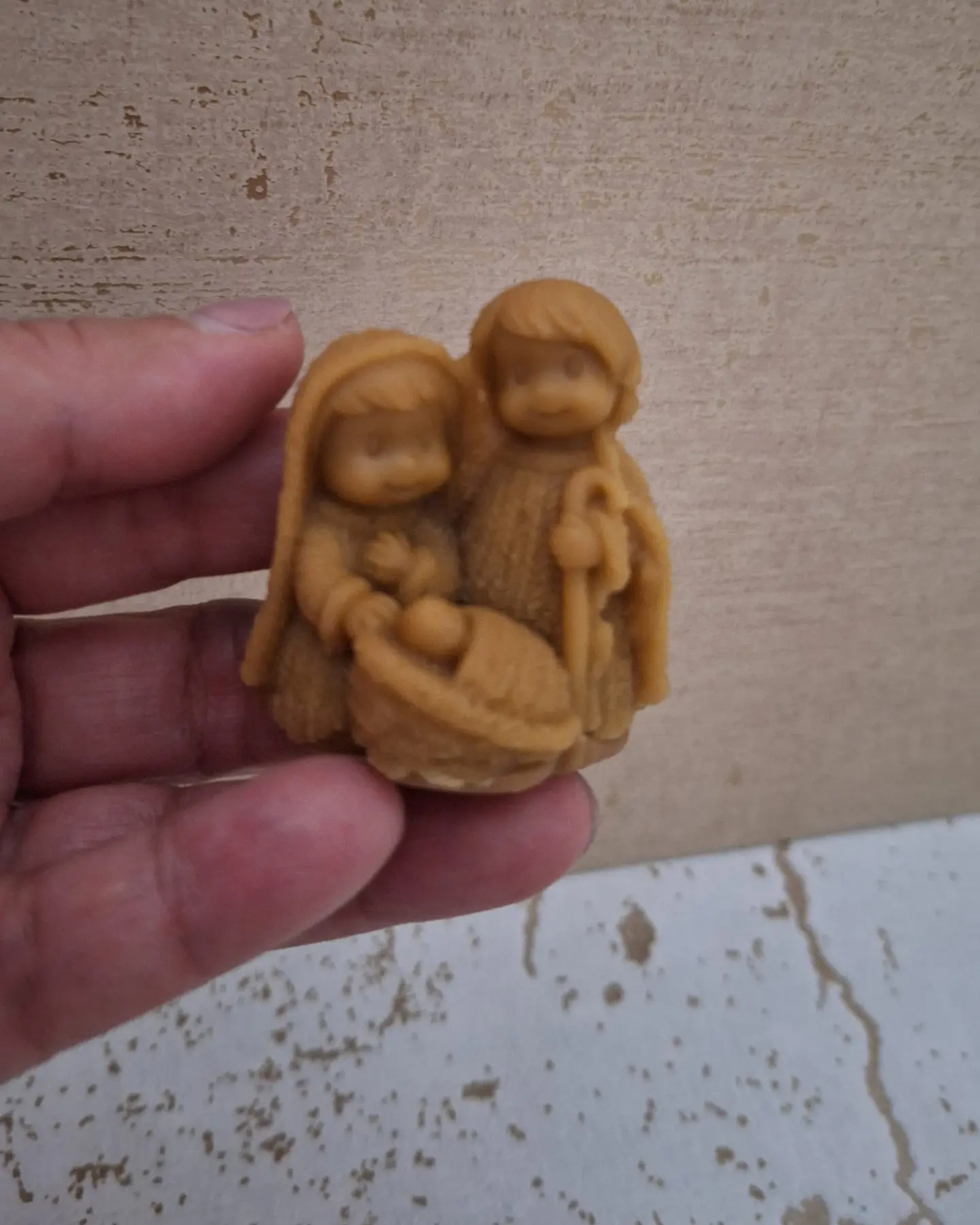 Vela de Natal Cera de Abelha — Mini Presépio 1