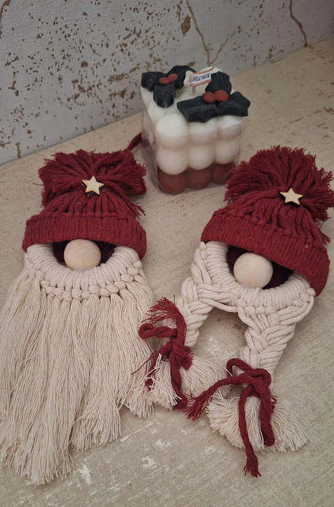 Gnomos de Macramé Guardadores da Luz