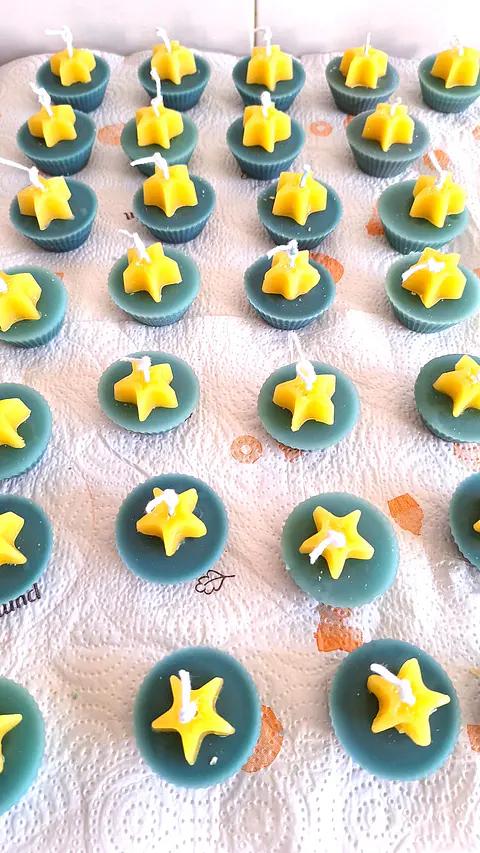 Lembrancinhas - Velinhas com estrela de natal