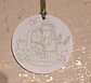 Enfeite de Natal Medalhão em Gesso - Natal Família Sagrada - vignette 3