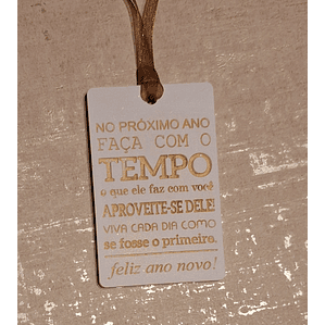 Enfeite de Natal Plaquinha Gesso - Faça com o Tempo